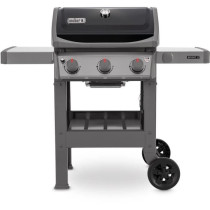 Barbecue a gaz mix plancha émaillée - WEBER - Spirit II E-310 - Noir