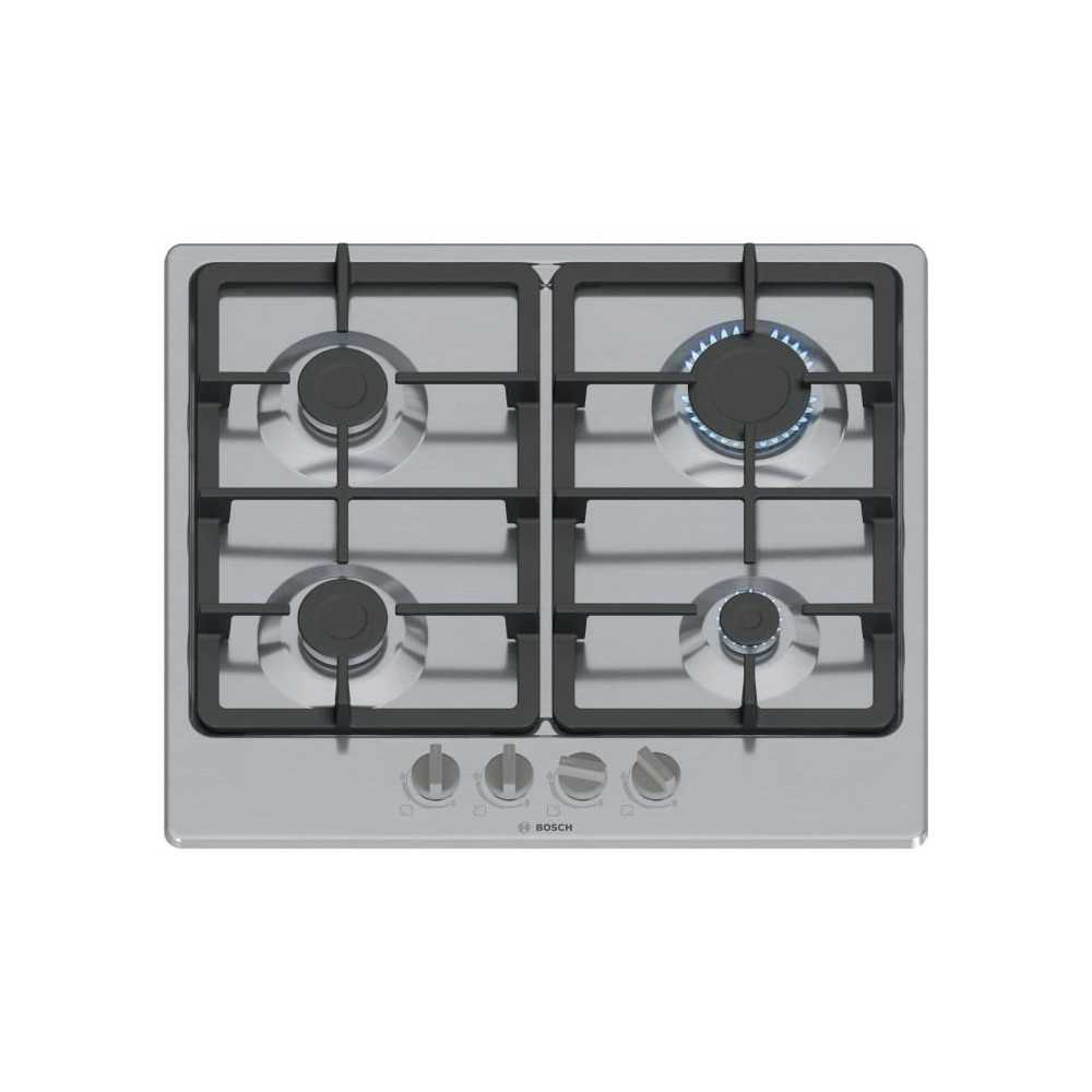 Table de cuisson a gaz - BOSCH Série 4 - 4 foyers - 52 x 58,2 x 4,5 c