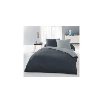 Parure housse de couette 2 personnes - 220x240 cm - 100% Coton - Bicol