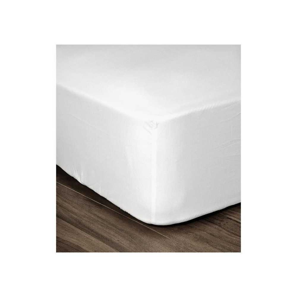 LOVELY HOME Drap Housse 100% coton 90x190x25 cm blanc LOVELY HOME Drap Housse 100% coton 90x190x25 cm blanc