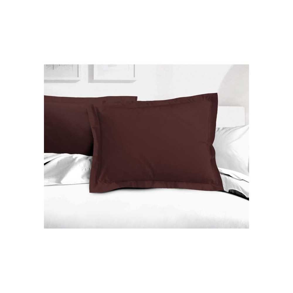 Lot de 2 taies d'oreiller - LOVELY HOME - LH71587 - 50 x 70 cm - Marro