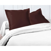 Lot de 2 taies d'oreiller - LOVELY HOME - LH71588 - 63 x 63 cm - Marro
