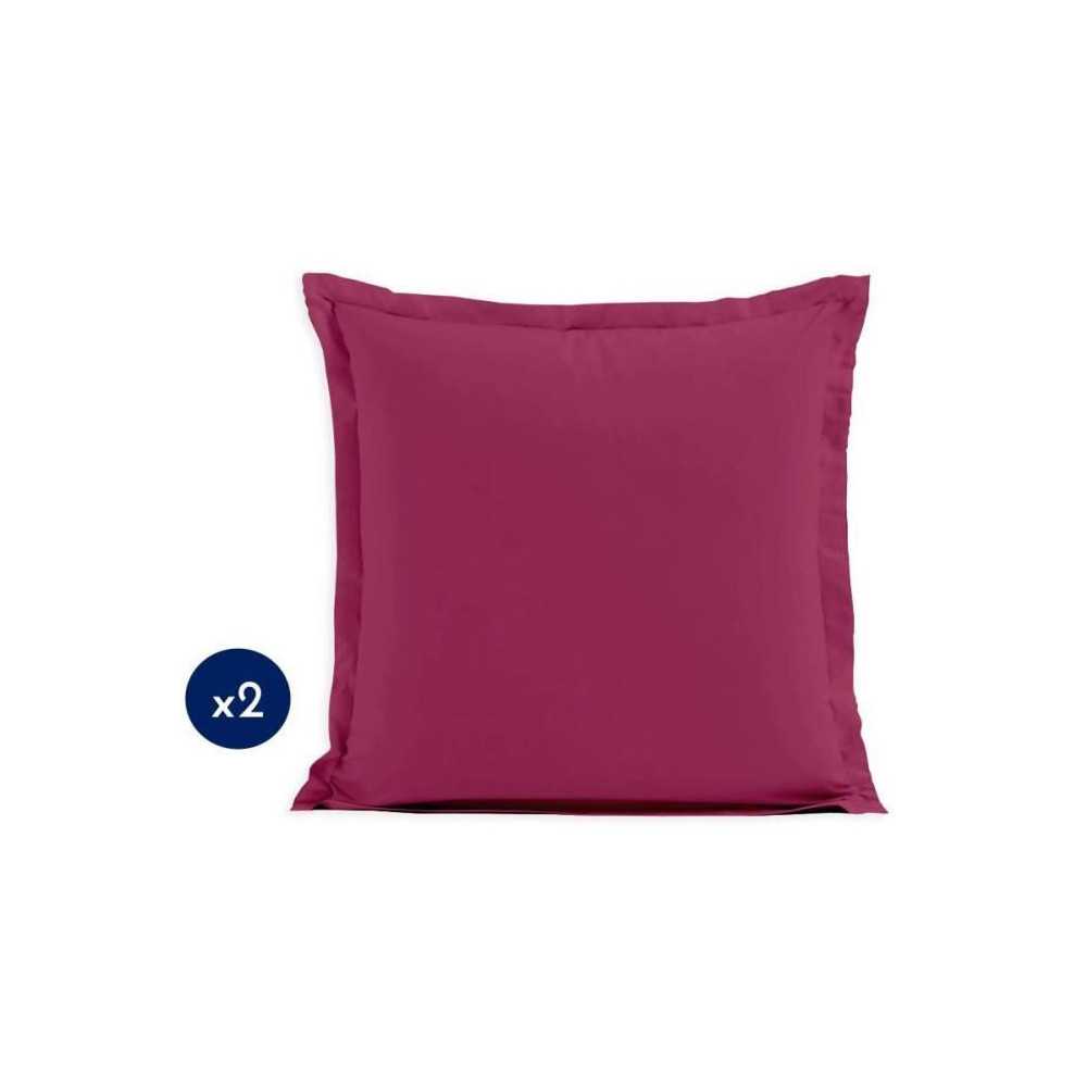 Lot de 2 taies d'oreiller - LOVELY HOME - LH71604 - 63 x 63 cm - Fuchs