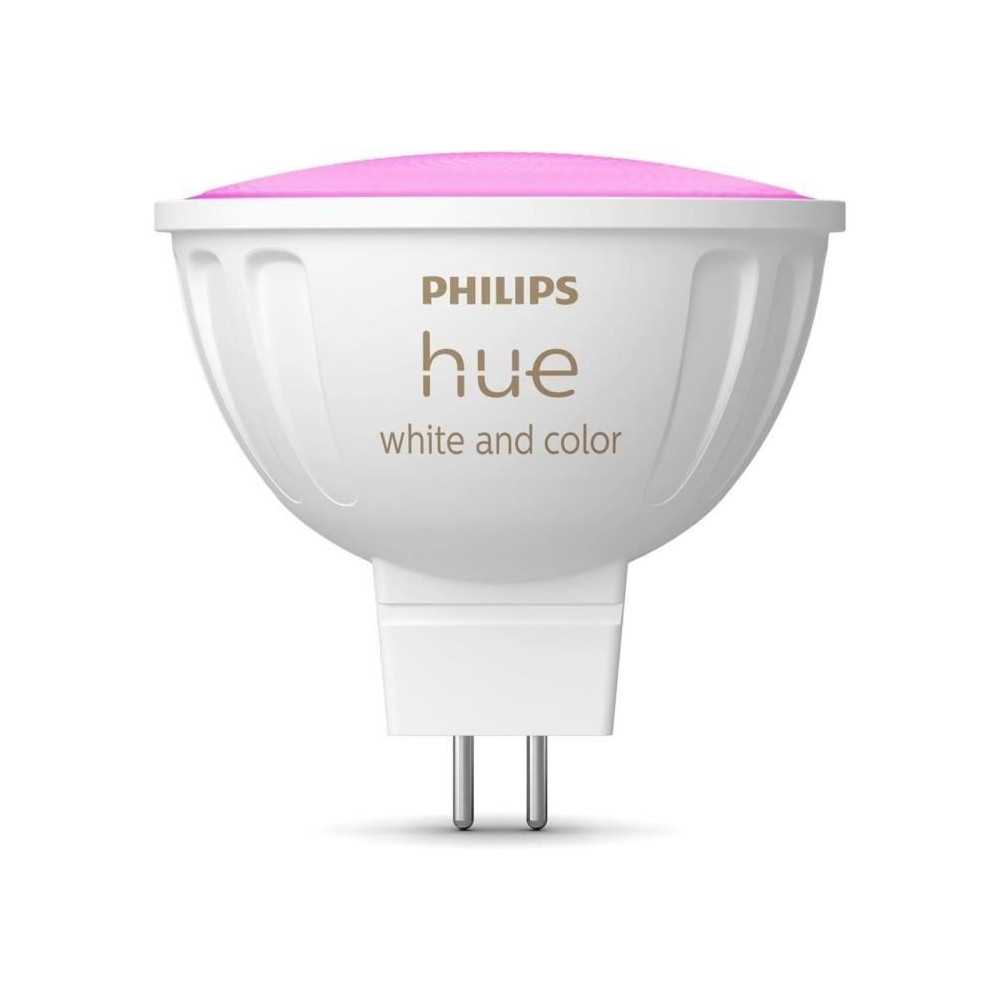 Ampoule connectée - PHILIPS HUE - MR16 - Lumiere blanche et colorée