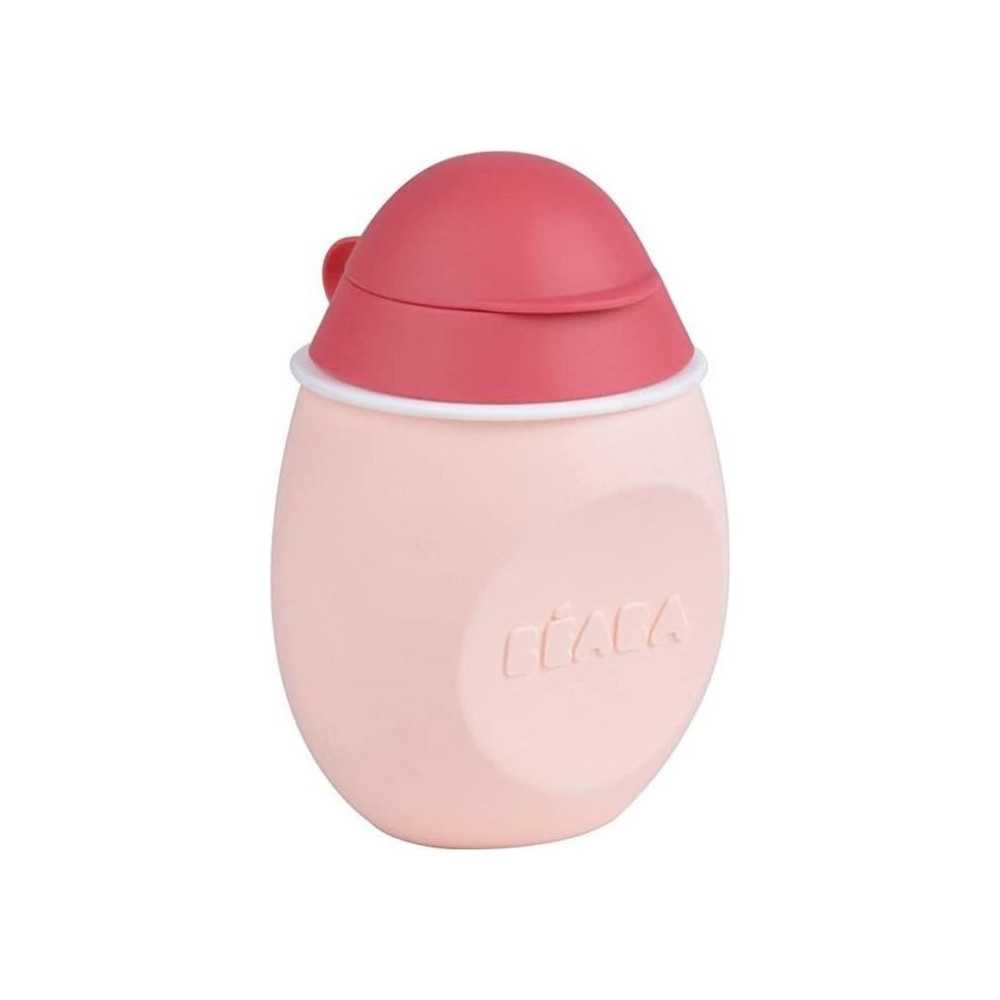 BEABA Gourde bébé/enfant en silicone, BabySqueez' 2 en 1, 2 embouts