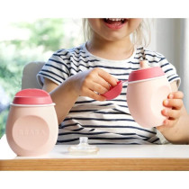 BEABA Gourde bébé/enfant en silicone, BabySqueez' 2 en 1, 2 embouts