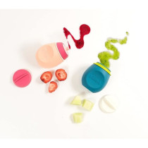 BEABA Gourde bébé/enfant en silicone, BabySqueez' 2 en 1, 2 embouts