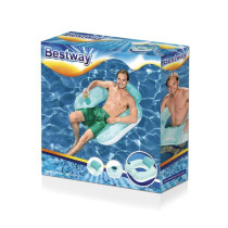 Bouée gonflable - BESTWAY - Kool longe - Vinyle - Adulte - Blanc/Bleu