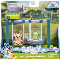 Aire de jeu - BLUEY - Bingo et Bébé Tortue - Mini parc - Balançoire