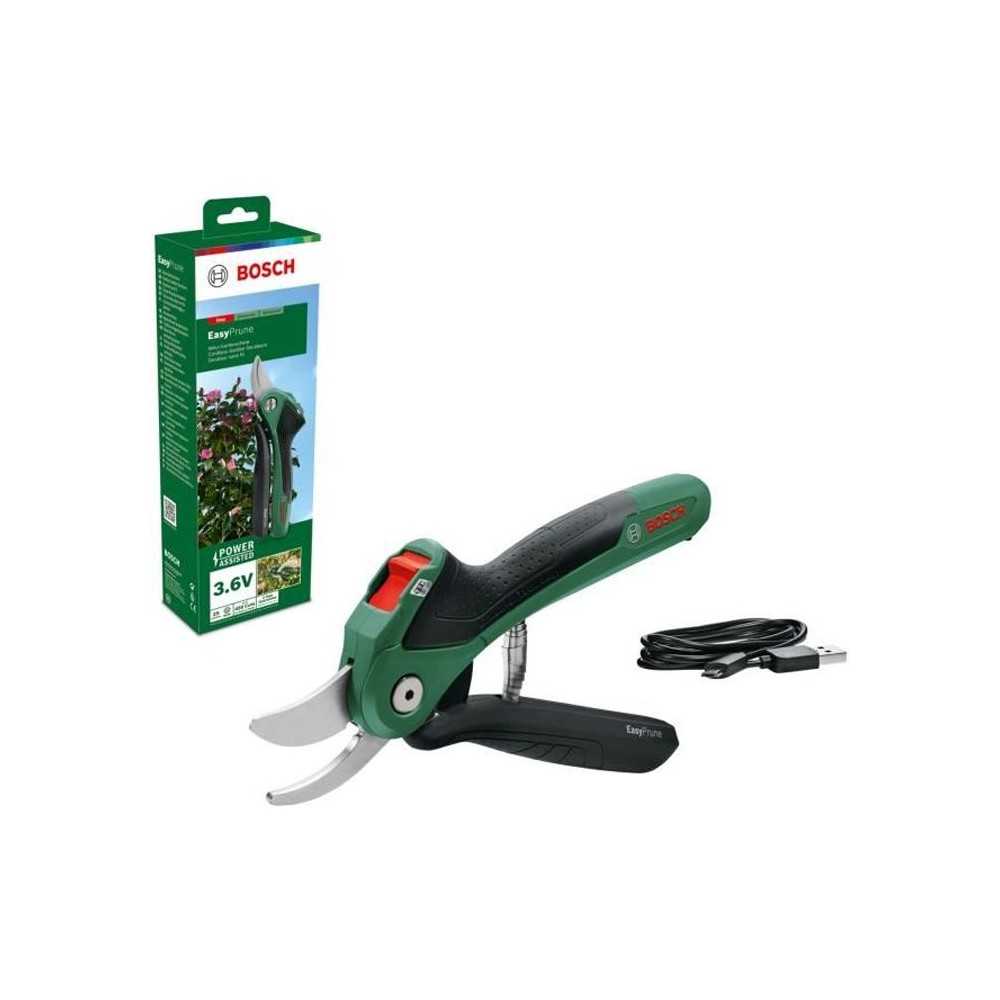 Sécateur EasyPrune sans fil - Bosch - Technologie Power Assist - Vert