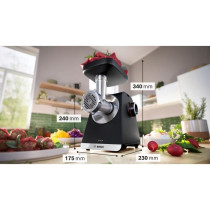 Hachoir a viande BOSCH Série 6 MFWS660B - 500 W - 3 grilles de hachoi