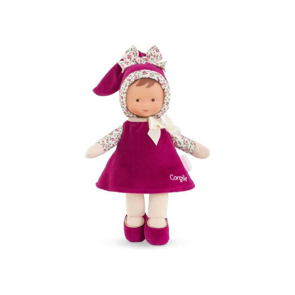 Doudou - COROLLE - Miss Rose Grenadine - 25 cm - senteur vanille - des