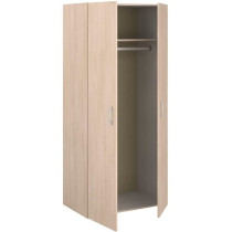 Armoire de chambre - EASY LIFE - Chene - 2 portes - 80,2 x 180 x 49,7