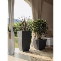 Bac a fleurs - DIVA BASALT - Gris anthracite - Carré - 42 L - 43,5 x