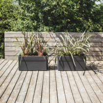 Jardiniere - CAREL - Gris anthracite - 63 L - 78 x 39 x H.39 cm - EDA