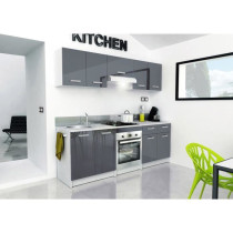 START Caisson bas de cuisine L 80 cm avec plan de travail inclus - Gri