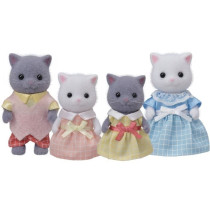 SYLVANIAN FAMILIES - Famille chat persan - 4 personnages articulés et
