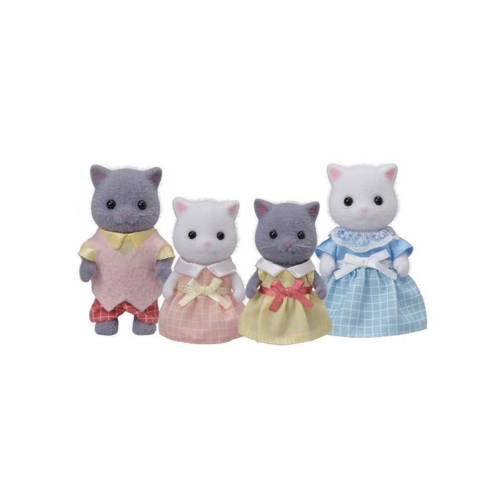 SYLVANIAN FAMILIES - Famille chat persan - 4 personnages articulés et