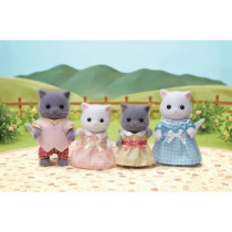 SYLVANIAN FAMILIES - Famille chat persan - 4 personnages articulés et