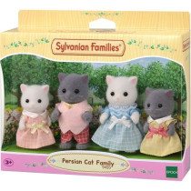 SYLVANIAN FAMILIES - Famille chat persan - 4 personnages articulés et