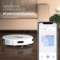 EZVIZ RE5 - Aspirateur Robot Laveur - 4000 Pa - 300 ml - Blanc