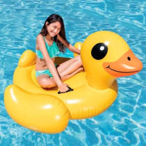 Bouée gonflable Canard Jaune a Chevaucher - INTEX - Jeux de Piscine -