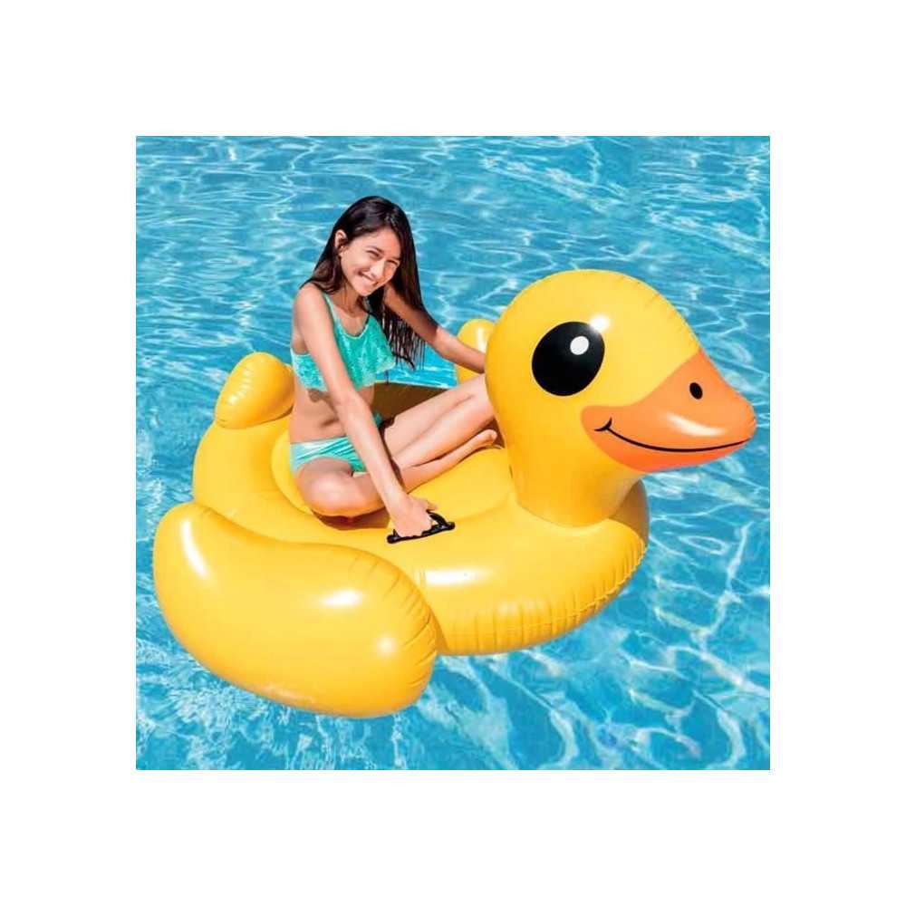 Bouée gonflable Canard Jaune a Chevaucher - INTEX - Jeux de Piscine -