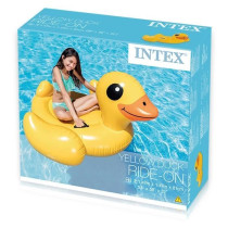 Bouée gonflable Canard Jaune a Chevaucher - INTEX - Jeux de Piscine -
