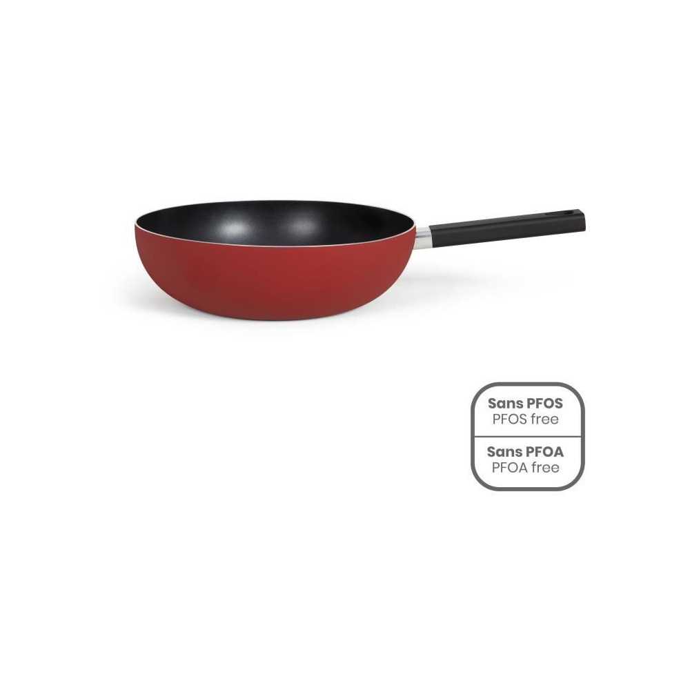 Premier Chef - Wok 32 cm - LIVOO - MEP156R - Antiadhésif sans PFOA ni