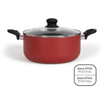 Faitout 24 cm - LIVOO - MEP150R - Antiadhésif sans PFOA ni PFOS - Poi