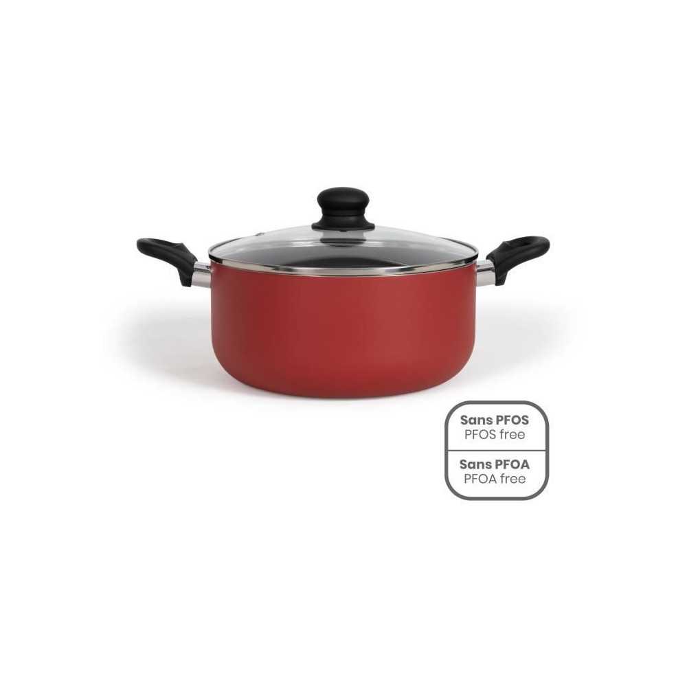 Faitout 24 cm - LIVOO - MEP150R - Antiadhésif sans PFOA ni PFOS - Poi