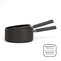 Set de 2 casseroles - LIVOO - MEP154N - Antiadhésif sans PFOA ni PFOS