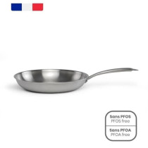 Brigade - Poele en acier inoxydable 24 cm - LIVOO - MEP158 - Acier ino