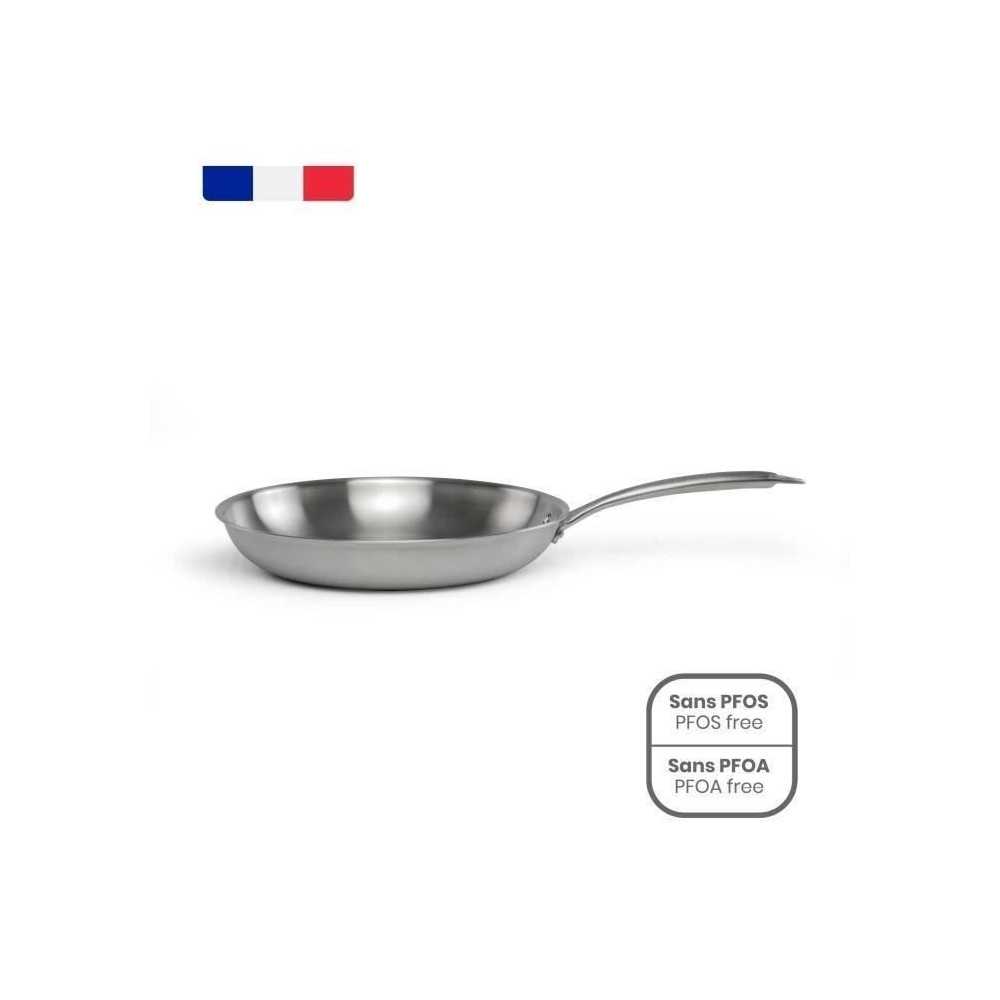 Brigade - Poele en acier inoxydable 24 cm - LIVOO - MEP158 - Acier ino