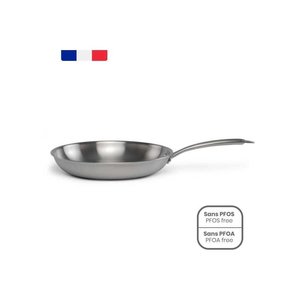 Brigade - Poele en acier inoxydable 28 cm - LIVOO - MEP159 - Acier ino