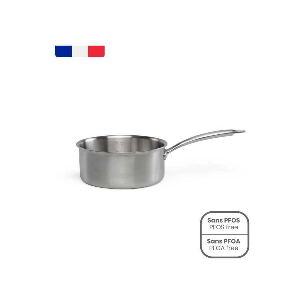 Brigade - Casserole en acier inoxydable 18 cm - LIVOO - MEP160 - Acier