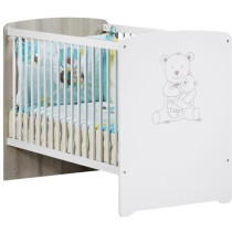 Chambre bébé duo Teddy: lit 120x60, commode a langer - Babyprice - B