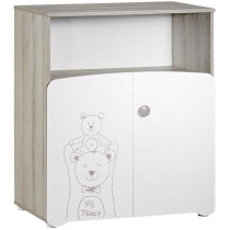 Chambre bébé duo Teddy: lit 120x60, commode a langer - Babyprice - B