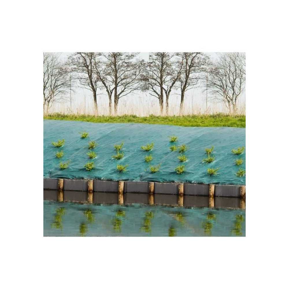 Toile de paillage paysages verte, 1 x 25 m - traité anti UV, 100 g/m