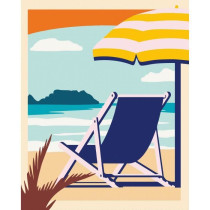 CreArt 24x30 cm Relax at the Beach, Adulte, Peinture par numéros, 238