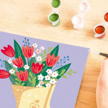 CreArt 20x20 cm Bouquet de tulipes, Loisir créatif, Adulte, Peinture
