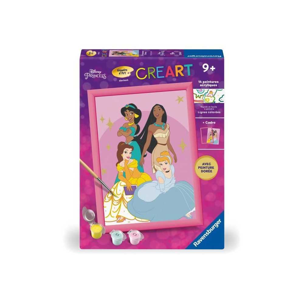 CreArt Kids 18x24cm Disney Princess, Kit de peinture par numéros Num