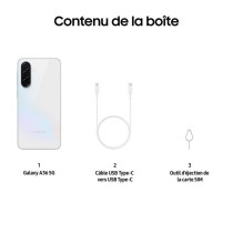 Smartphone Samsung Galaxy A36 6,7 5G Nano SIM 128 Go Blanc