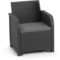 Fauteuil de jardin avec coussin - en résine - Allibert by KETER - San