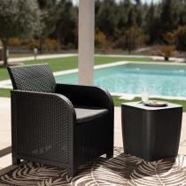 Fauteuil de jardin avec coussin - en résine - Allibert by KETER - San