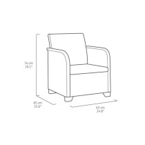 Fauteuil de jardin avec coussin - en résine - Allibert by KETER - San