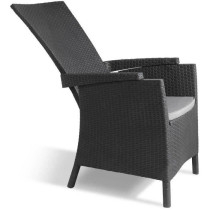 Fauteuil de jardin - Allibert by KETER - VERMONT - Résine imitation r