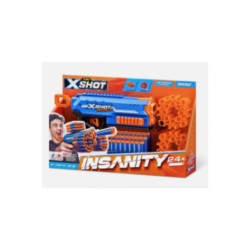 Lanceur de fléchettes - ZURU - X-SHOT Manic - Capacité 47 fléchette