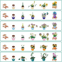 Set de construction - ZURU - Garden Pot Plants - 233 pieces max - 6 de