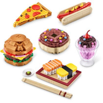 Set de construction - ZURU - Snack - 200 pieces max - 6 snacks - Burge